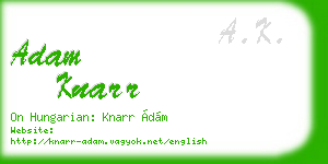 adam knarr business card